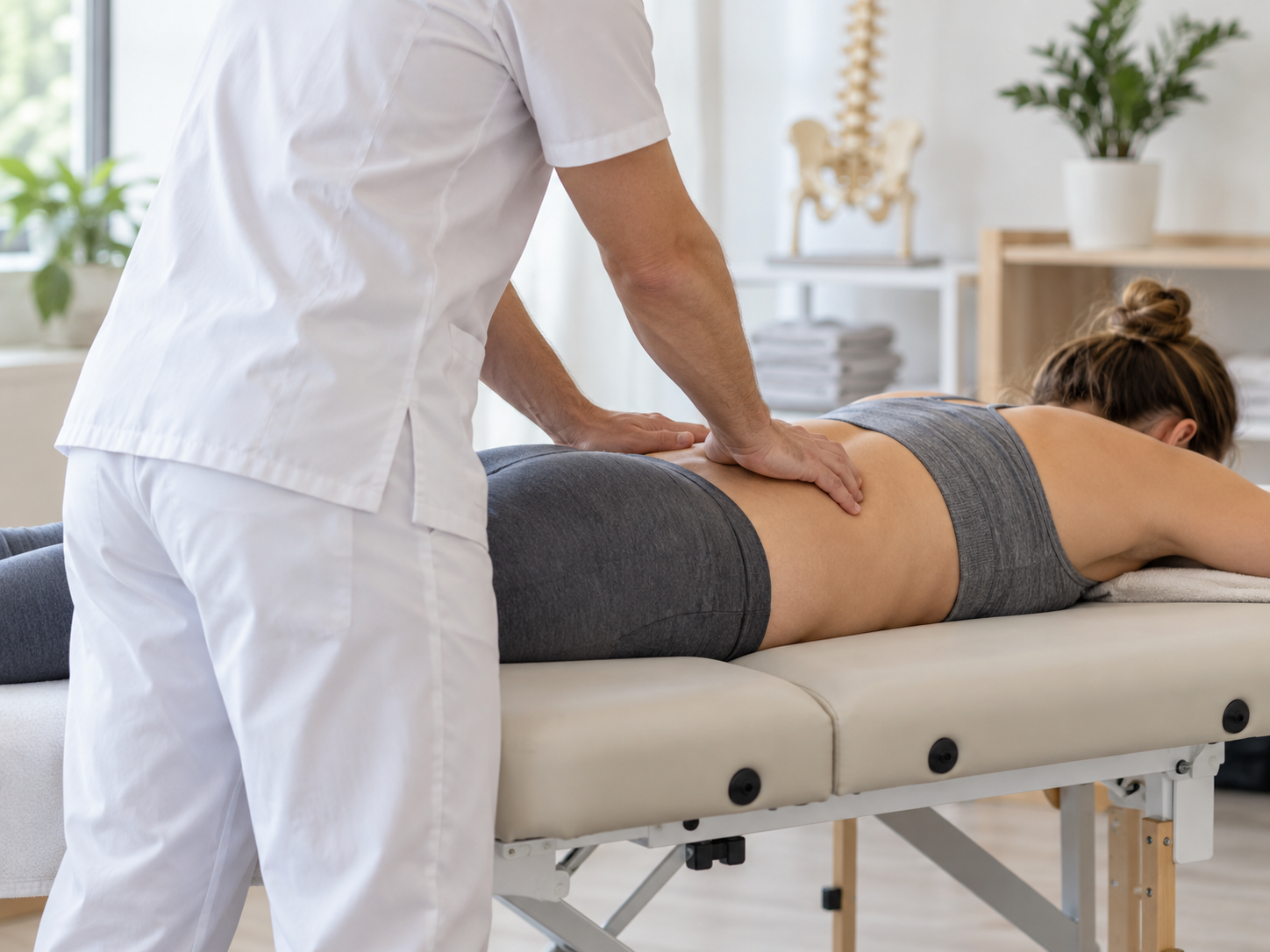 Manual therapy and physiotherapy treatment for lower back pain at AA Clinics in Beirut, Lebanon