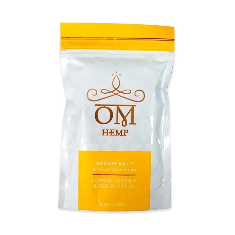 OM Hemp -Epsom Salt With Activated CBD - Lemon, Ginger & Eucalyptus.