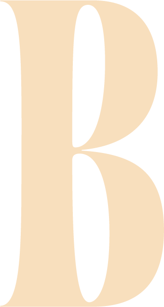 Large, stylised letter B from the Baked logotype