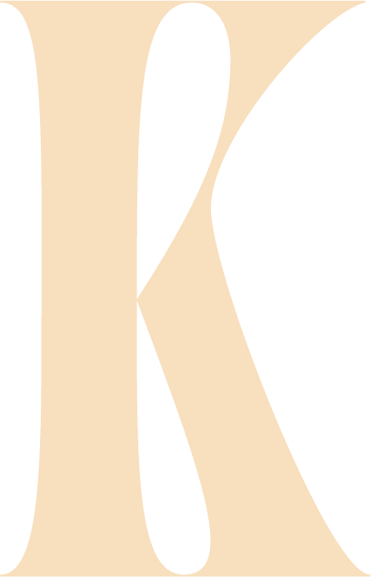 Large stylised letter K from the Baked logotype
