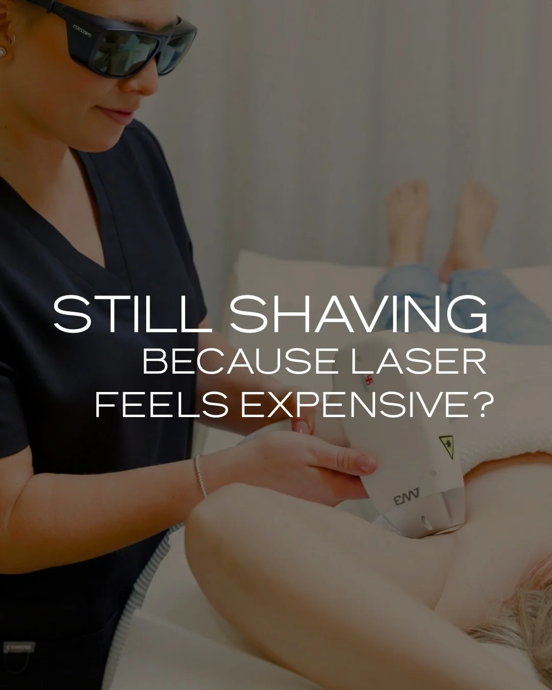 Still shaving because laser feels expensive?

It&rsquo;s usually paid per session&mdash;but we&rsquo;ve made it easier.

Start with a deposit, then spread the rest into smaller monthly payments.

Most clients notice smoother skin within just a few se