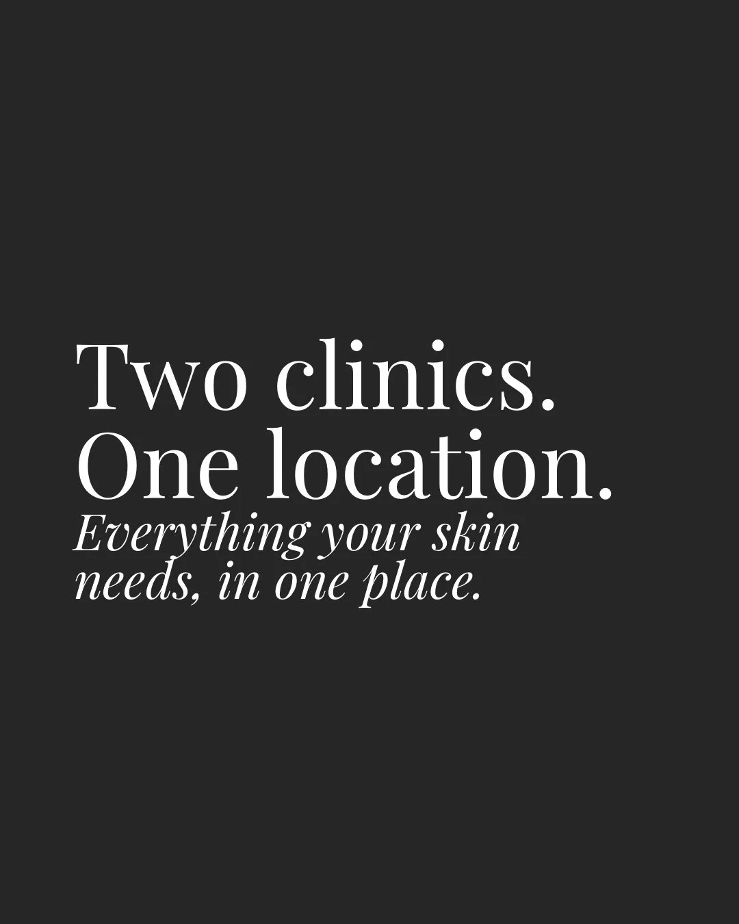 You don&rsquo;t always need more treatments.
You need the right one.

That&rsquo;s why we&rsquo;ve brought aesthetics and clinical skin health together &mdash; in one place.

At Raya Clinic and LaserMed Clinic, you&rsquo;re not left guessing where to