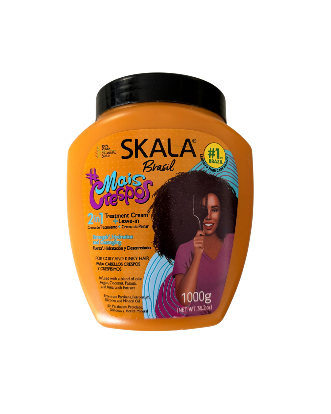 Skala Mais Crespos #SuperCurly 2 in 1 Detangling Hair Treatment Conditioning Cream