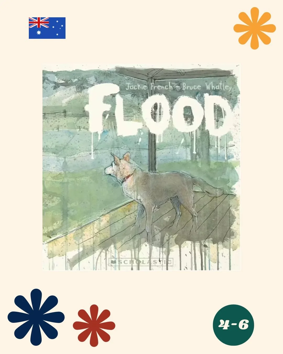 When using Jackie French&rsquo;s natural disaster texts as mentors, I would teach this book, Flood, first. It has a more straight forward narrative, less complex language features and is therefore a good entry point for comprehension and text analysi