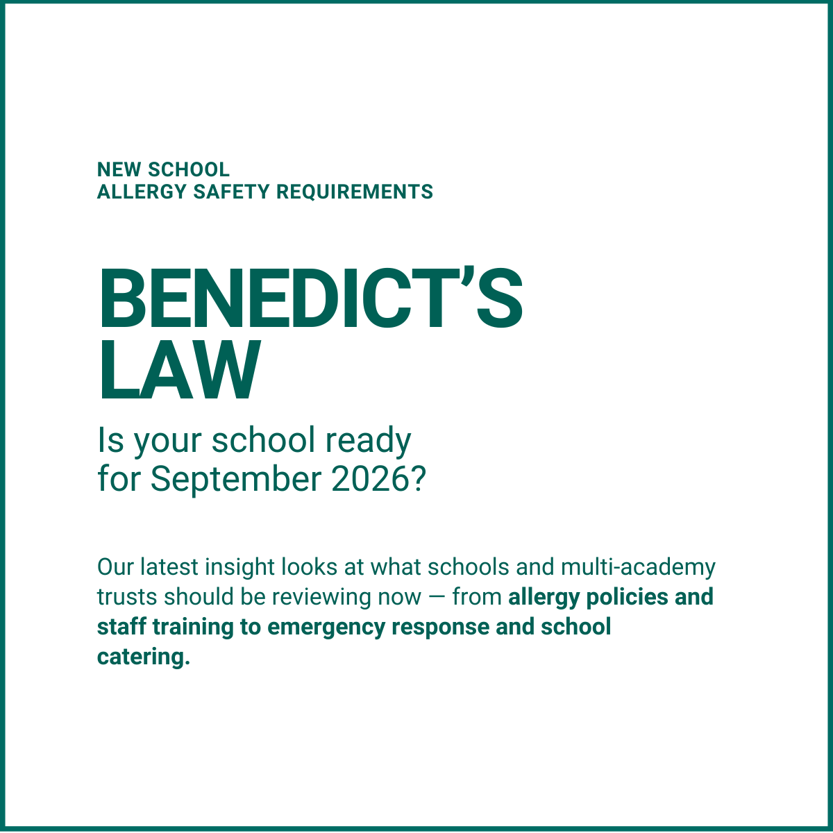 Benedict’s Law: Why Allergy Safety Is About More Than Stocking Emergency Pens