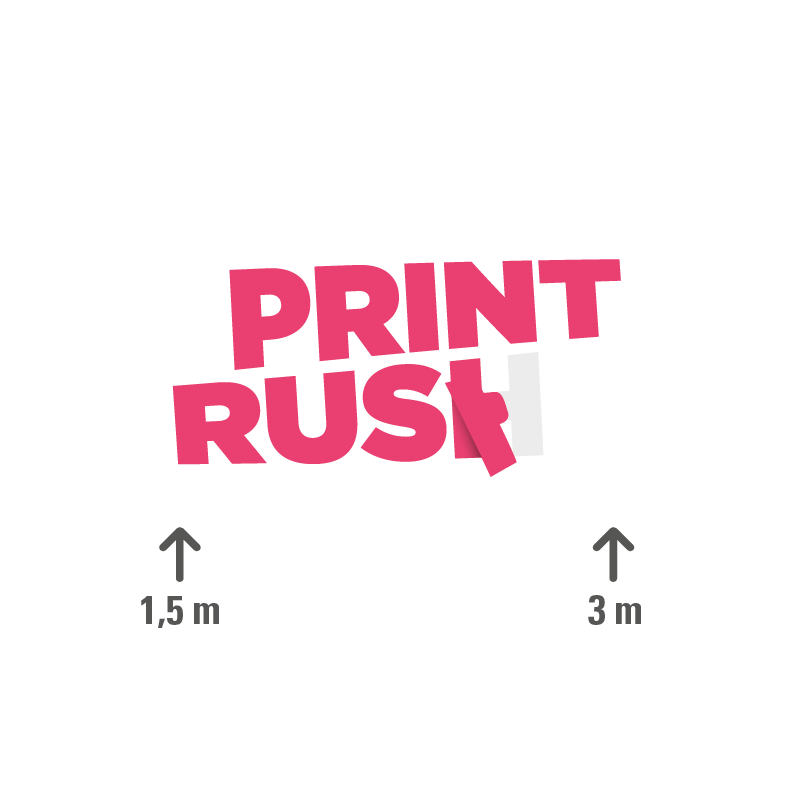 The image contains a vinyl plot of the words "PRINT RUSH" in bold pink letters with a black background.