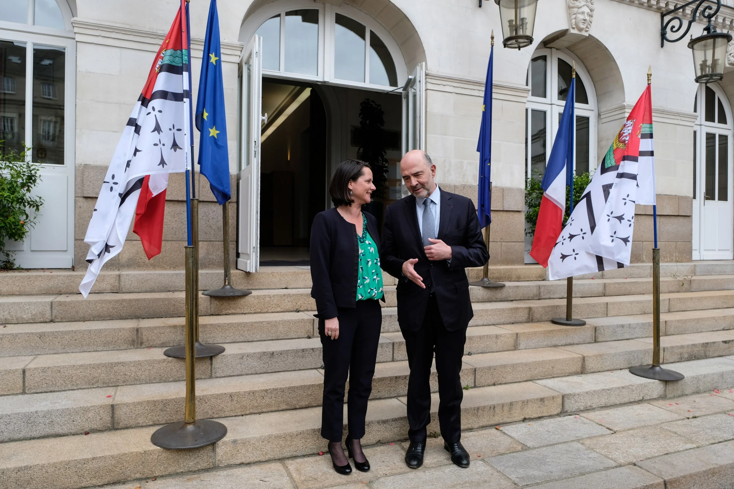 Visite du commissaire européen Pierre Moscovivi à Nantes