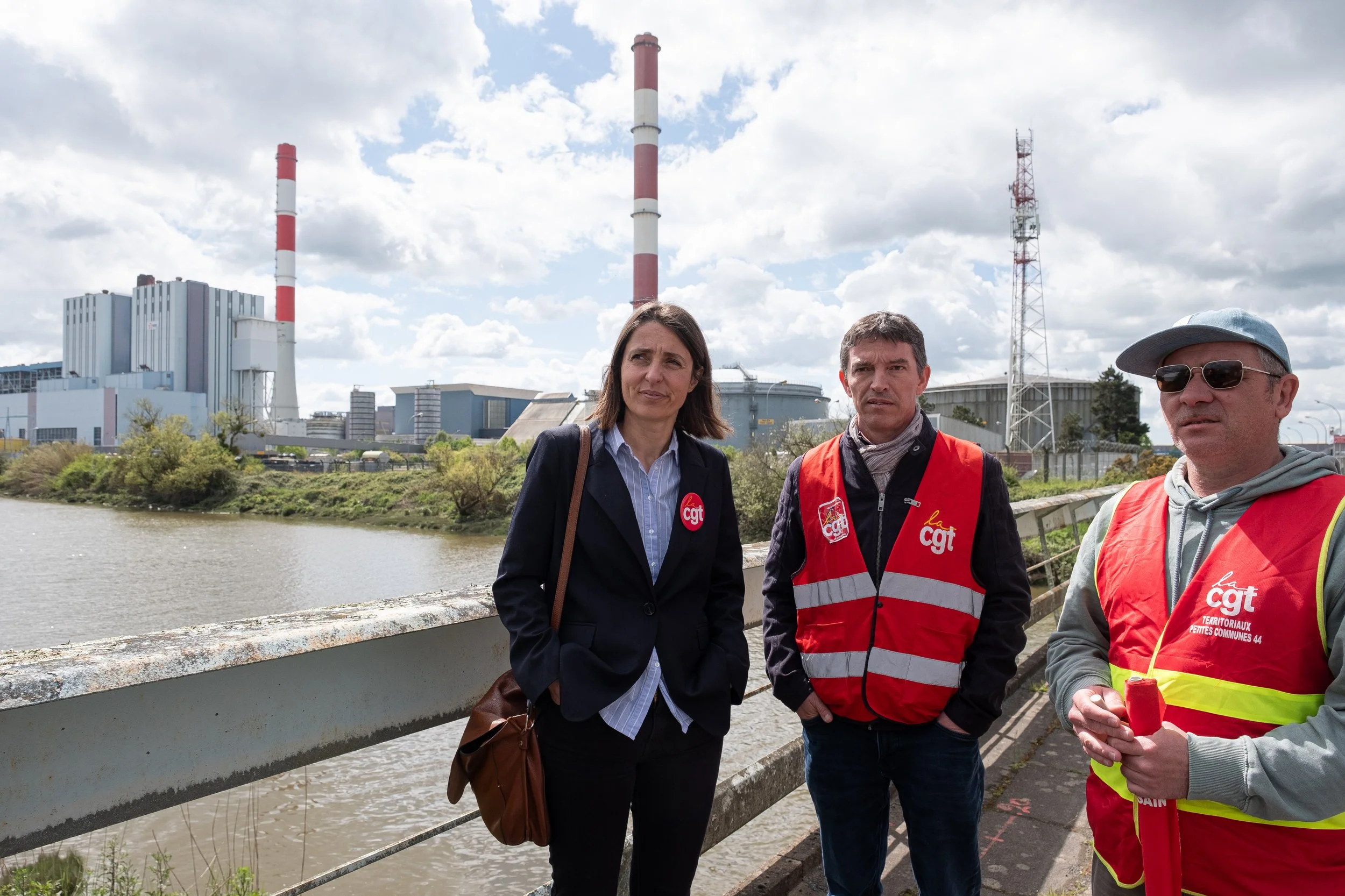 Conférence de Sophie Binet, présidente de la CGT, à la centrale à charbon de Cordemais