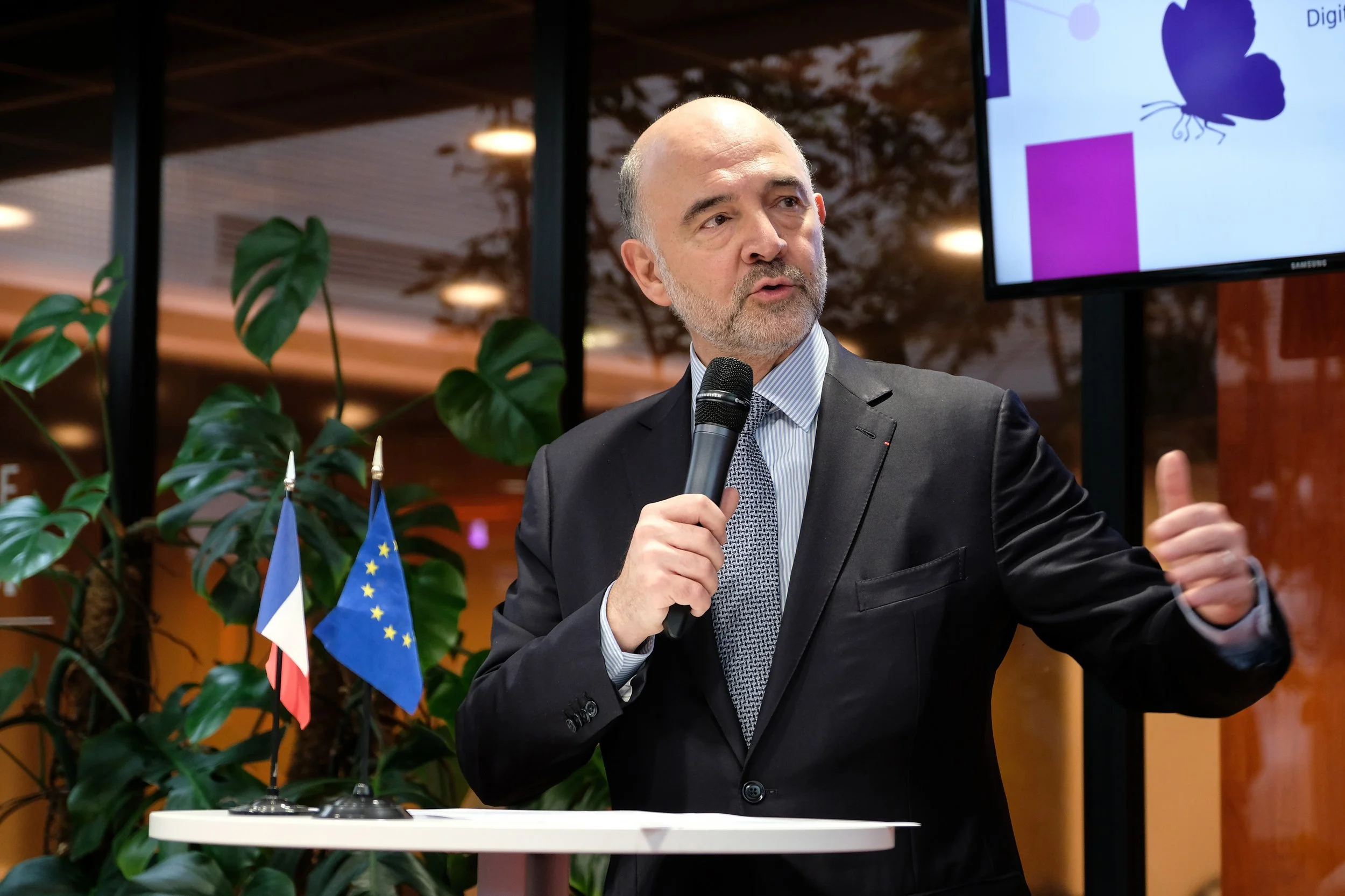 Visite du commissaire européen Pierre Moscovivi à Nantes
