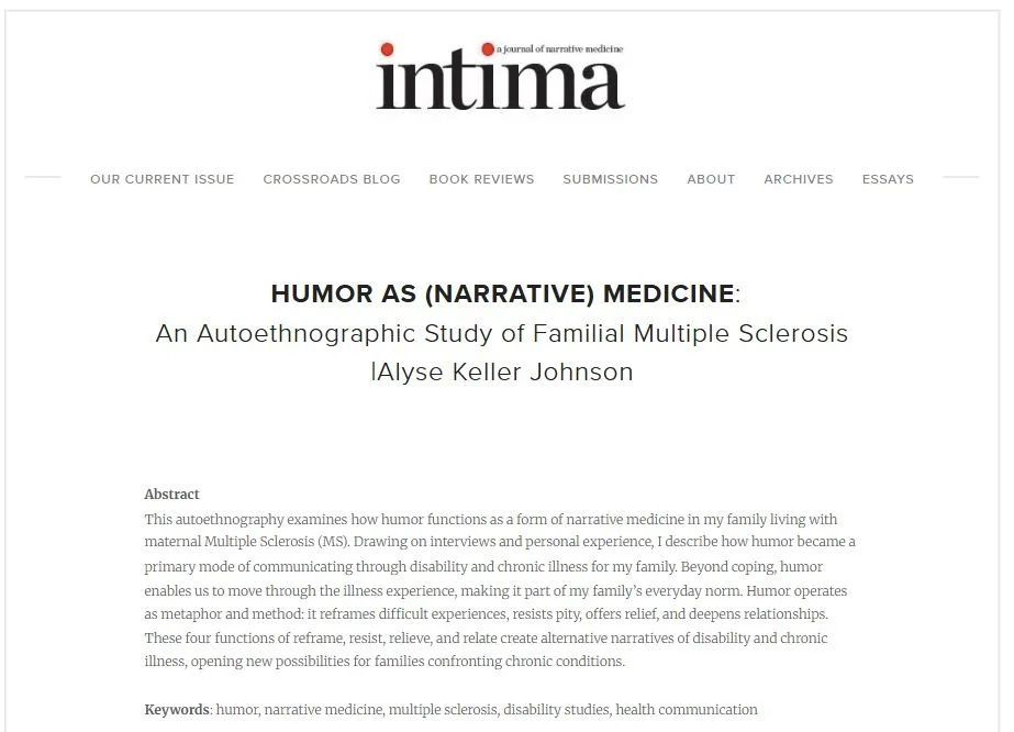 Humor as (Narrative) Medicine: An Autoethnographic Study of Familial Multiple Sclerosis