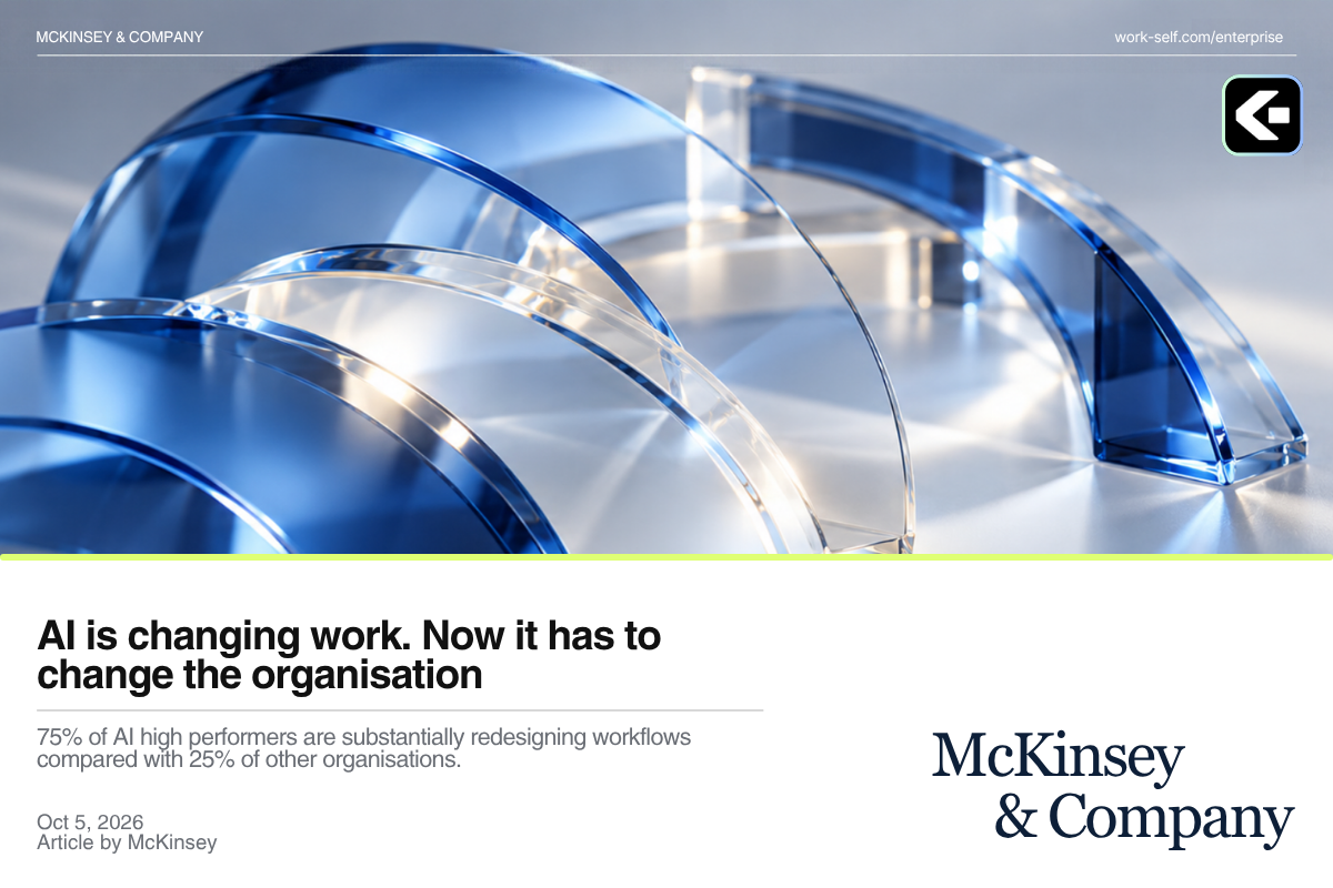 McKinsey: AI is changing work. Now it has to change the organization