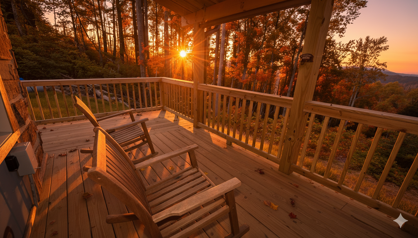 Breathe in the crisp mountain air from a deck that feels like the top of the world.