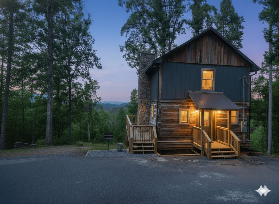 Stay in a real 1800s log cabin with a private hot tub & mountain views. Secluded, romantic, walking distance to nothing but nature.  Timberidge Cabins - Gatlinburg, TN