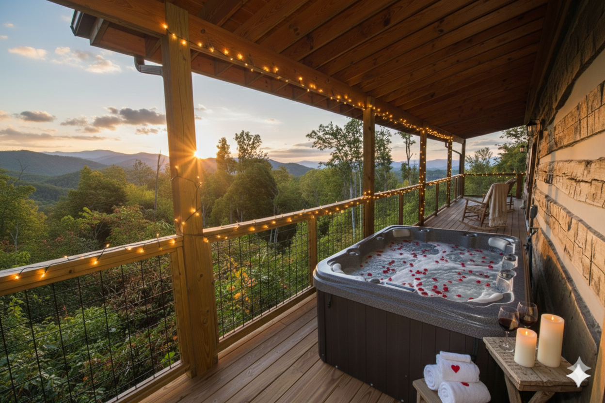 Soak under the stars in our secluded hot tub—the ultimate mountain therapy for two.