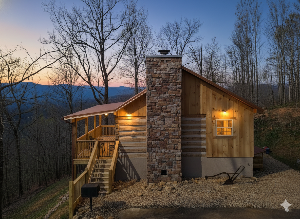 Private Tennessee cabin rental designed for couples