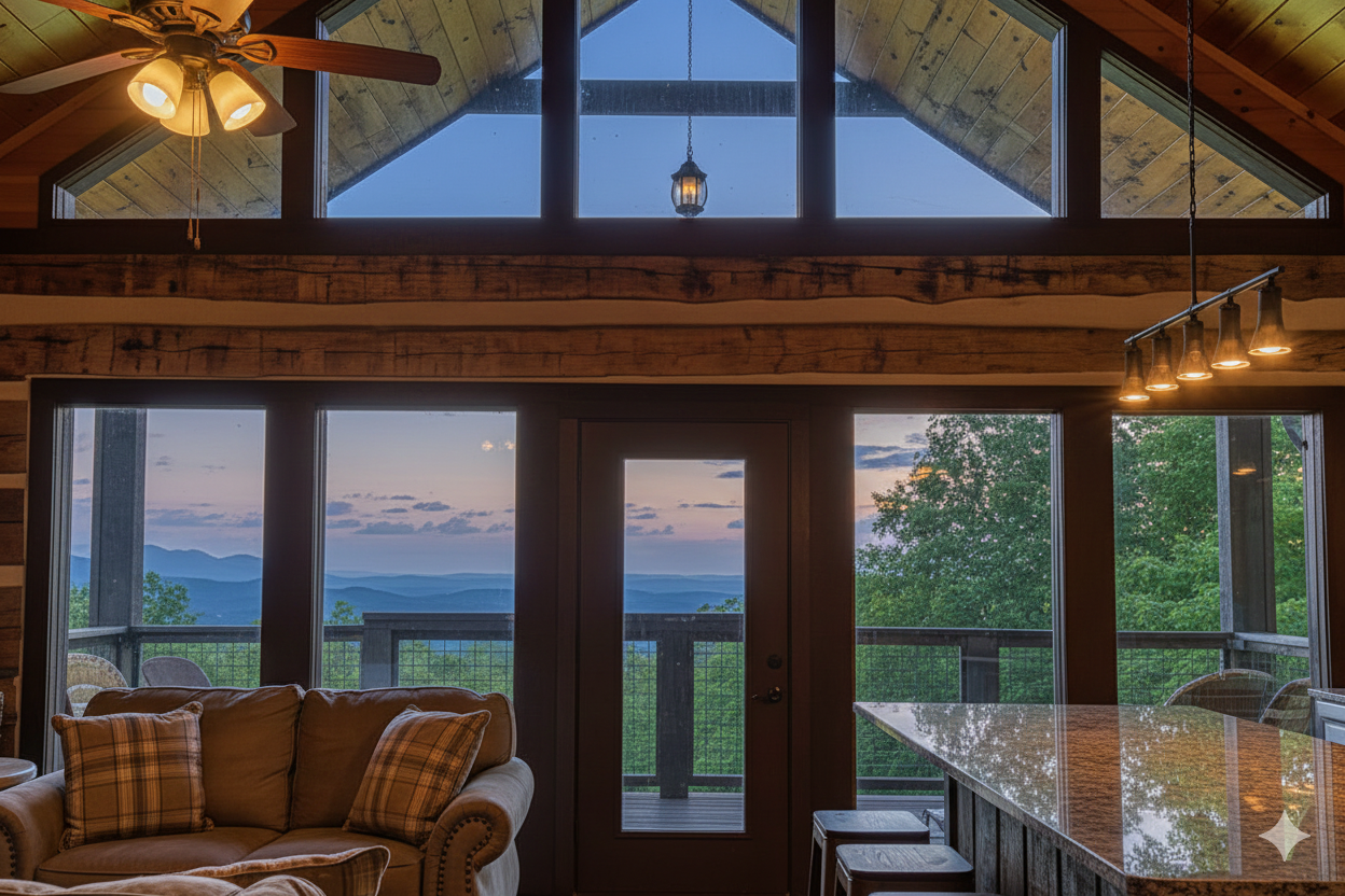 Floor-to-ceiling views and zero reasons to leave. 🌲