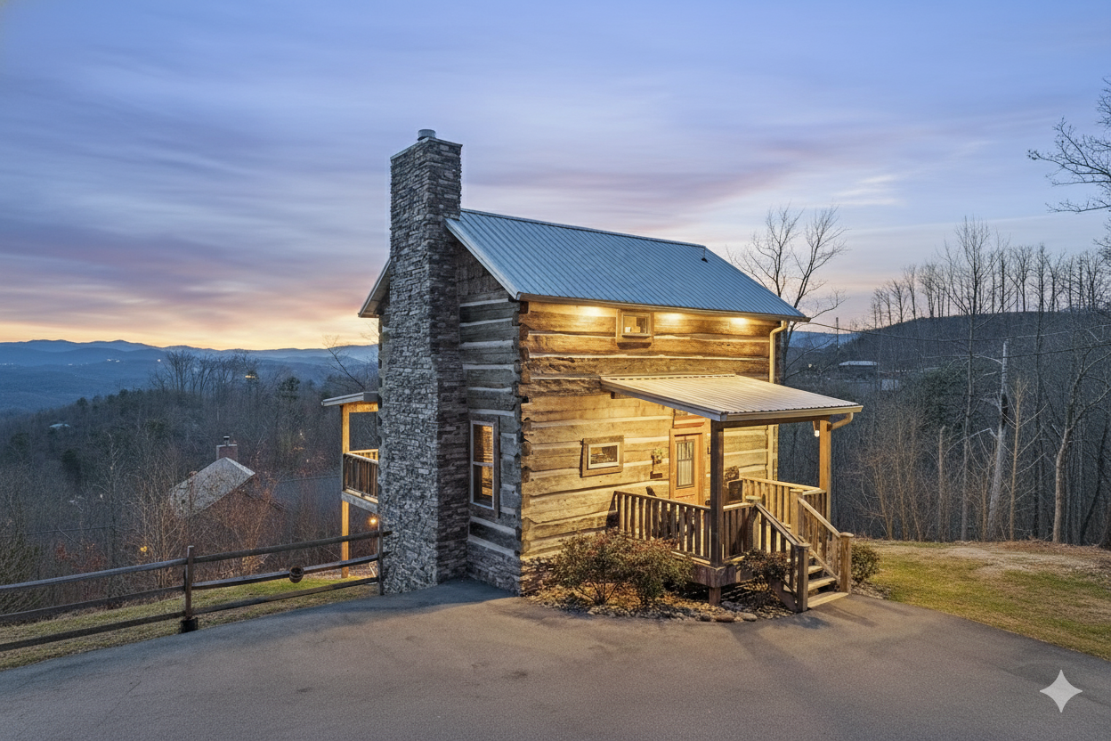 Step into a piece of living history. Featured on Season 8 of the hit DIY show Barnwood Builders, Melton’s View is a masterfully restored 1860s antique log home from Bull’s Gap, Tennessee.