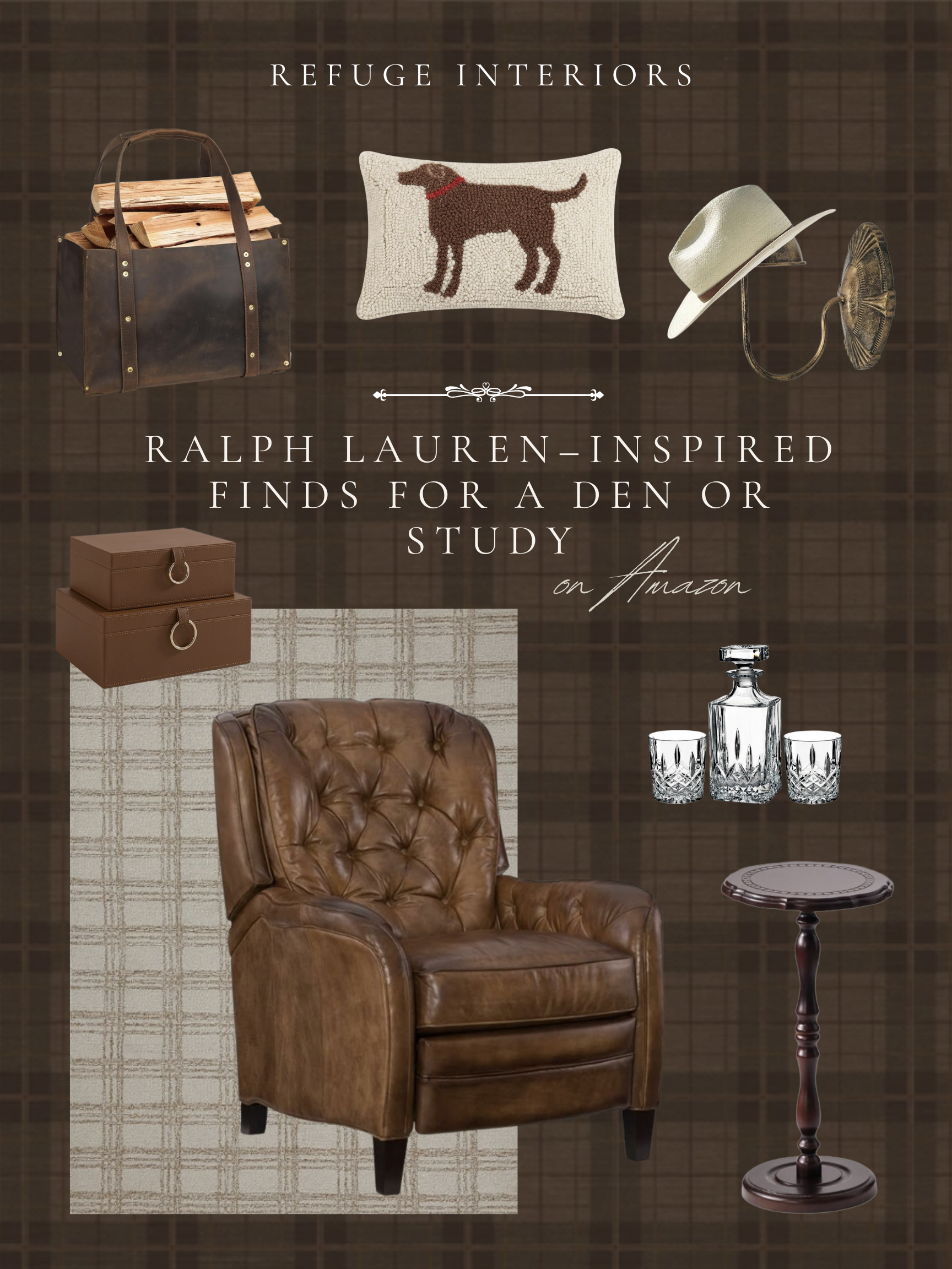 Ralph Lauren–Inspired Amazon Finds for a Traditional Den or Study