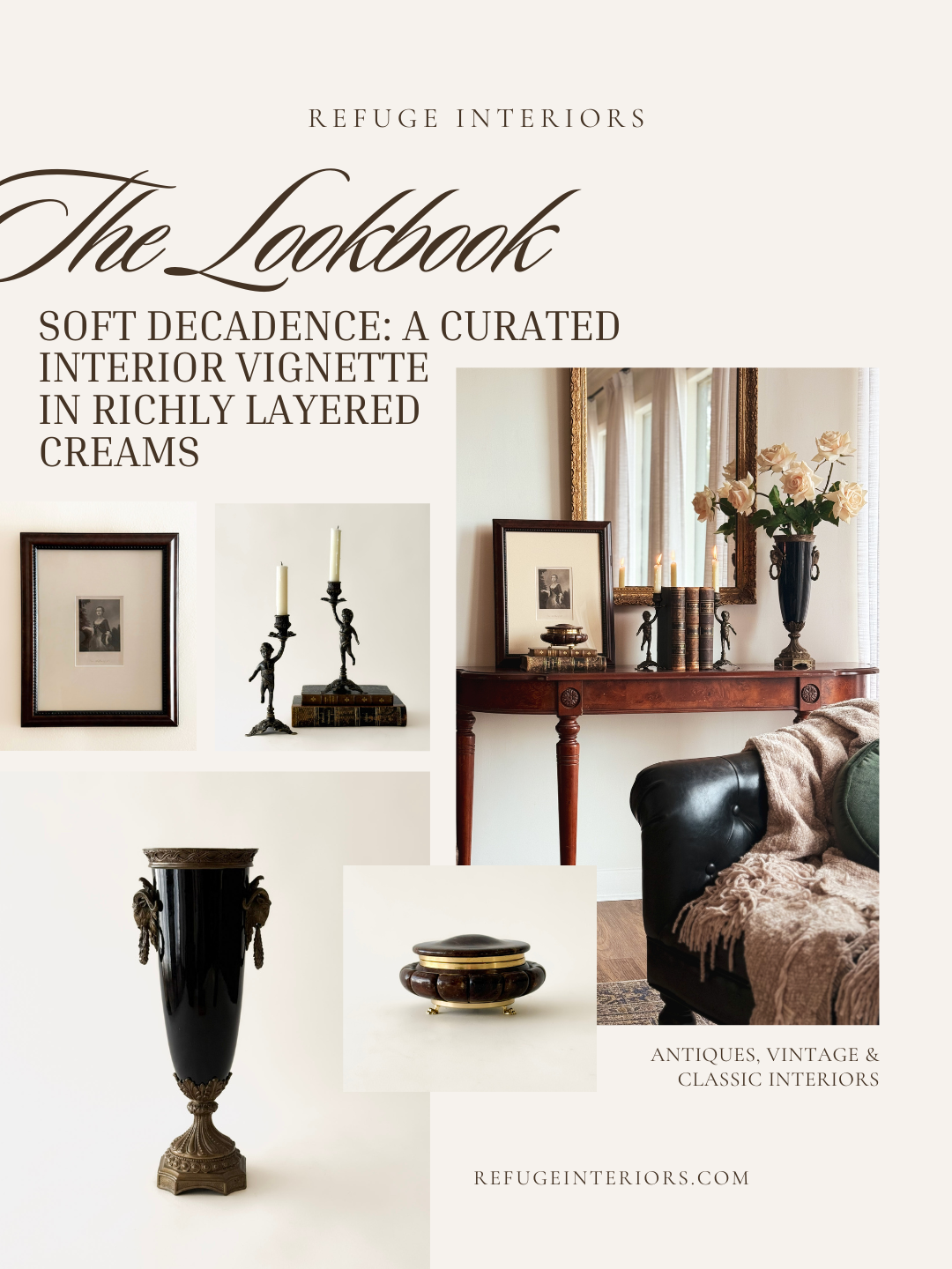 Soft Decadence: A Curated Interior Vignette in Richly Layered Creams