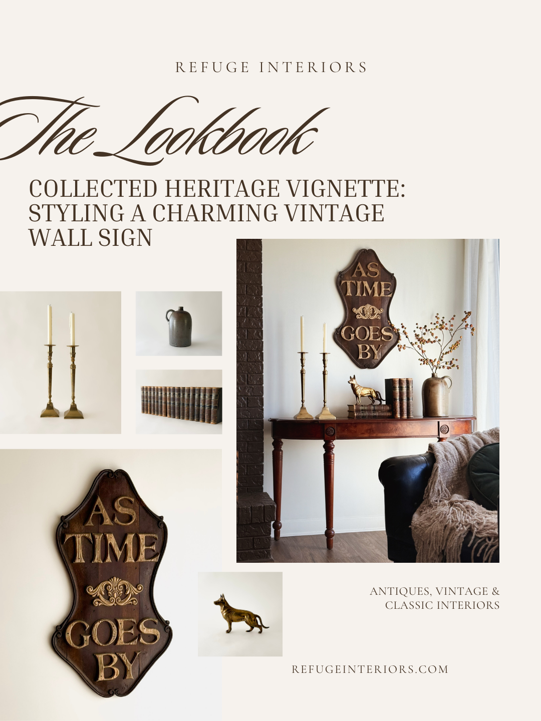Collected Heritage Vignette: Styling a Charming Vintage Wall Sign