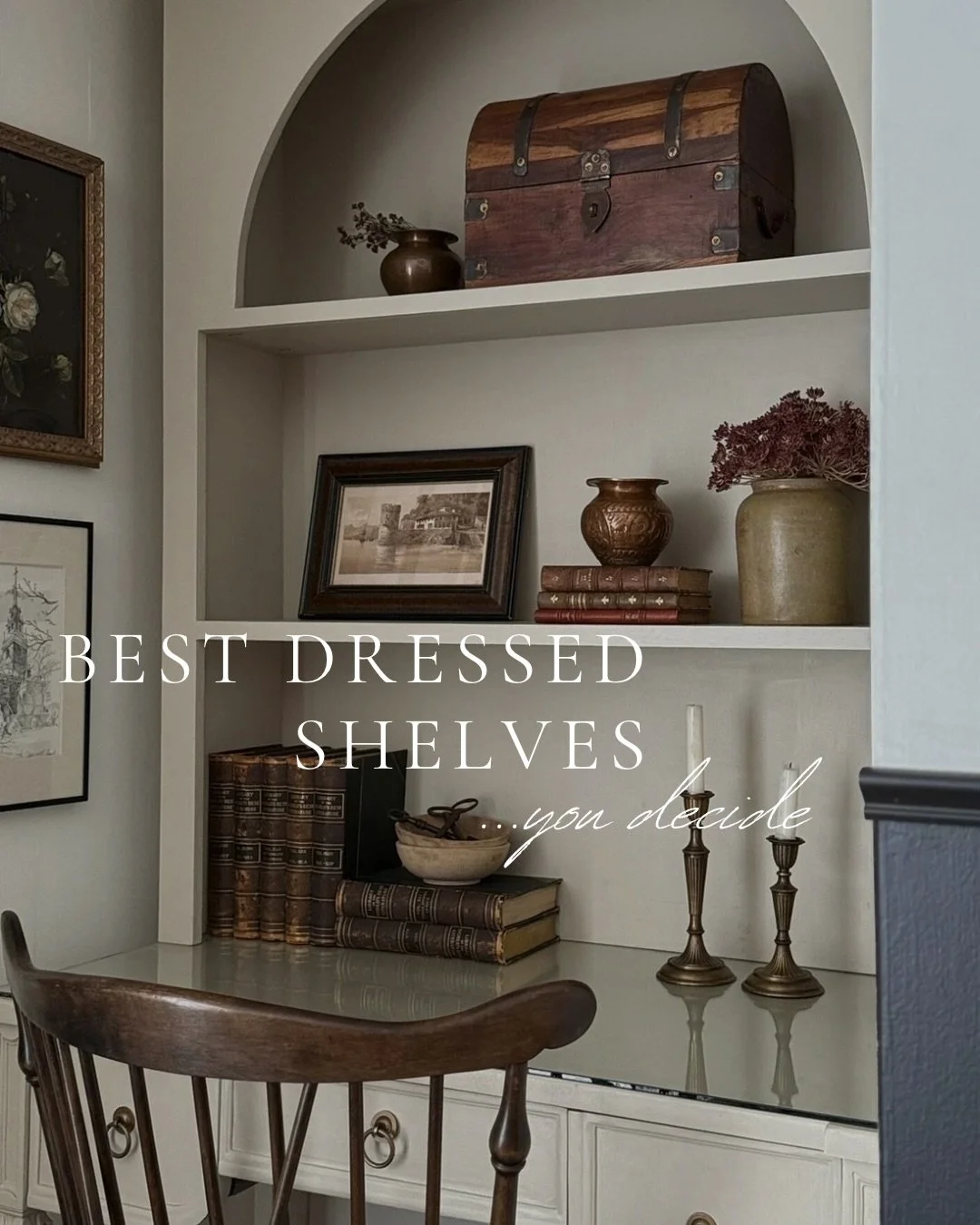 Same hutch, new story each time.🤎

➡️ Swipe through and tell me which one you&rsquo;d choose!

Comment SHOP for a direct link to shop all of our available vintage and antique pieces.

Styling shelves is honestly one of my favorite parts about vintag