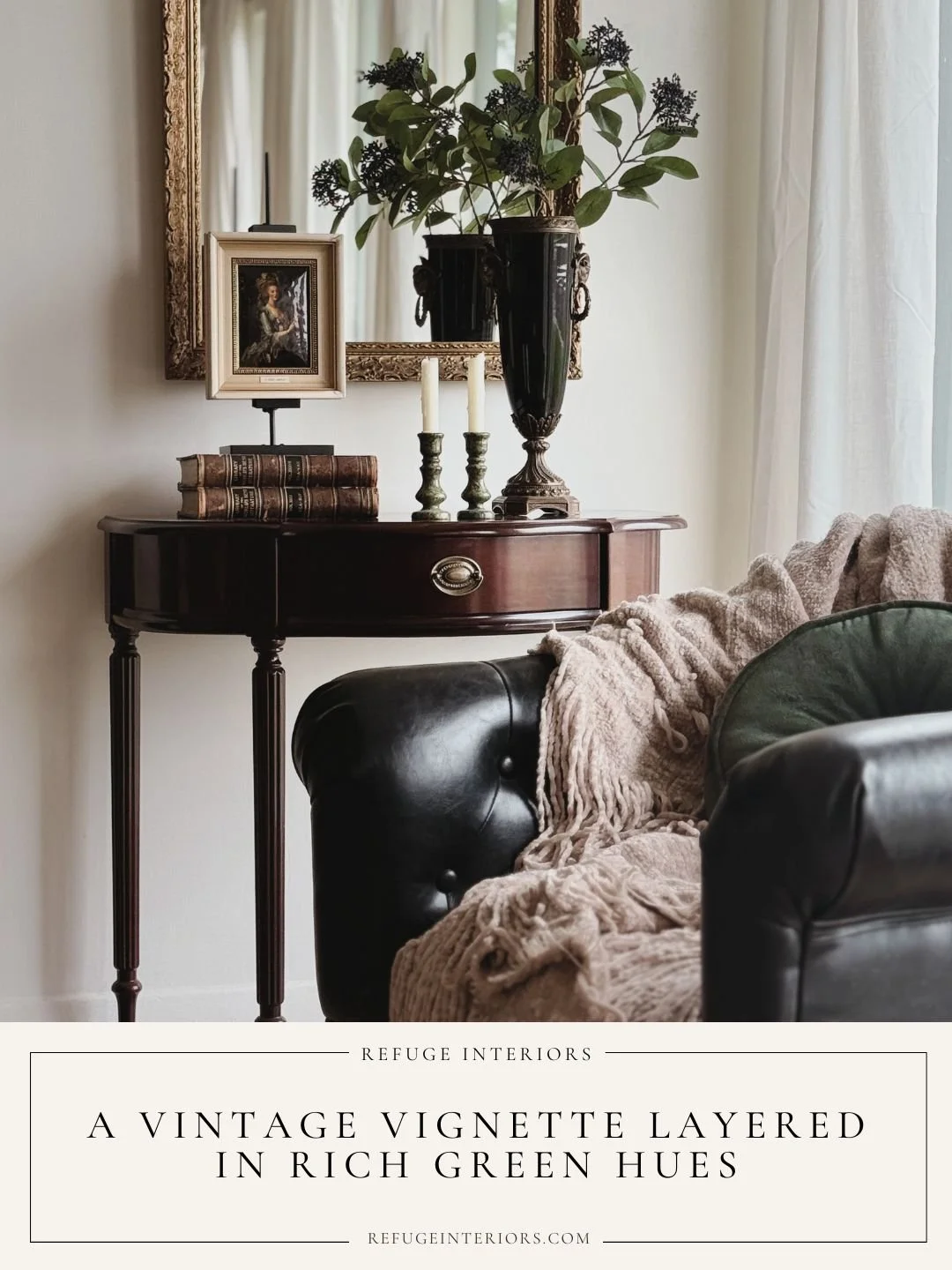 Vintage Green Decor: A Layered Interior in Rich Green Hues