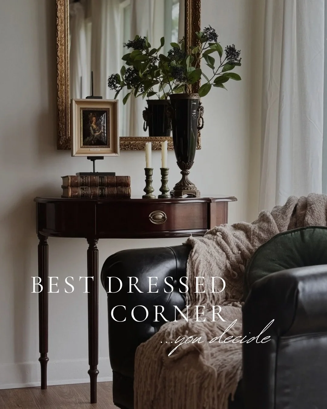 If you&rsquo;ve been with us for a bit, you know that styling the antique finds from our shop is one of my favorite parts of this business. This little corner, in particular, has become one of my favorite spaces to style and restyle again and again. 