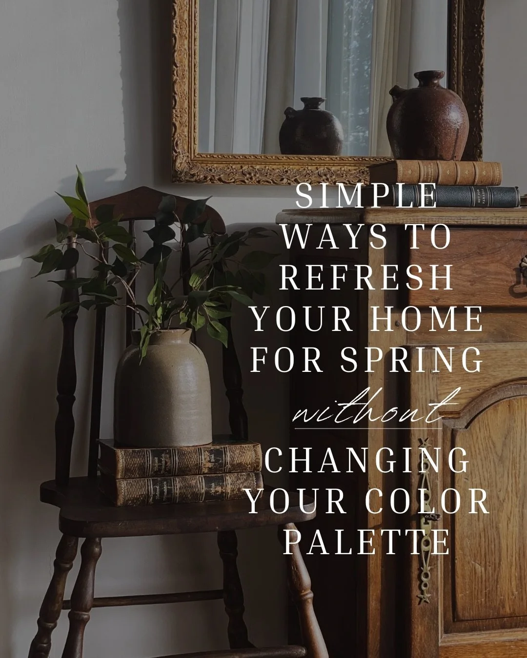 Spring doesn&rsquo;t have to mean starting over or simply filling your home with pastels.

A thoughtful refresh can change everything&hellip;without changing everything! 🤎 By focusing on lighter textures, softening your florals, and reducing visual 