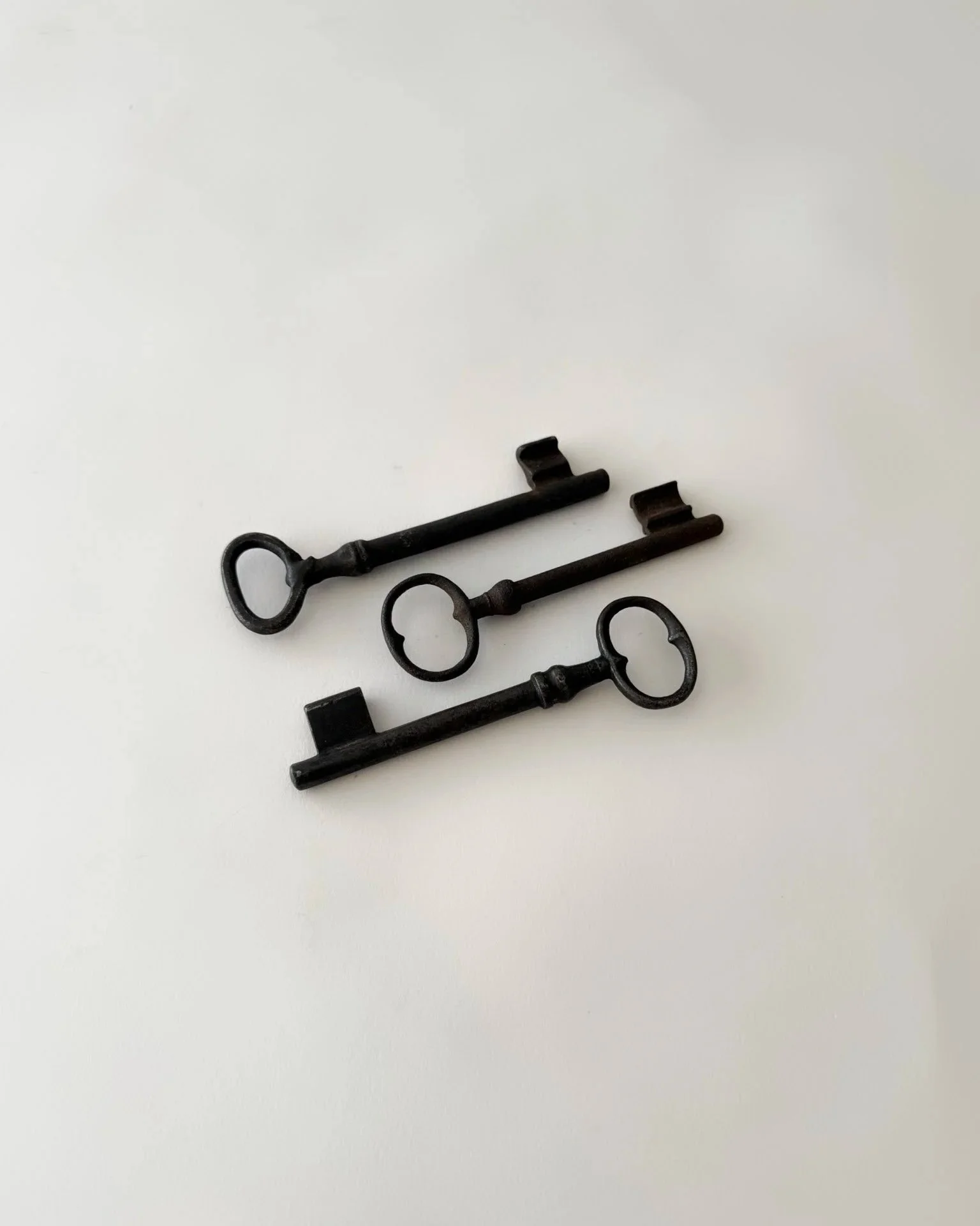 Large Antique Spanish Iron Skeleton Keys