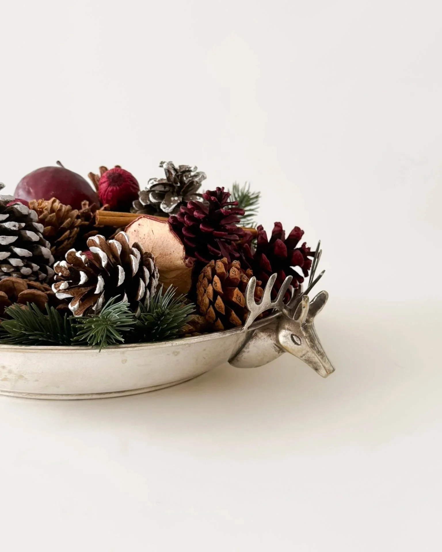 Silverplated Tray with Deer Accents