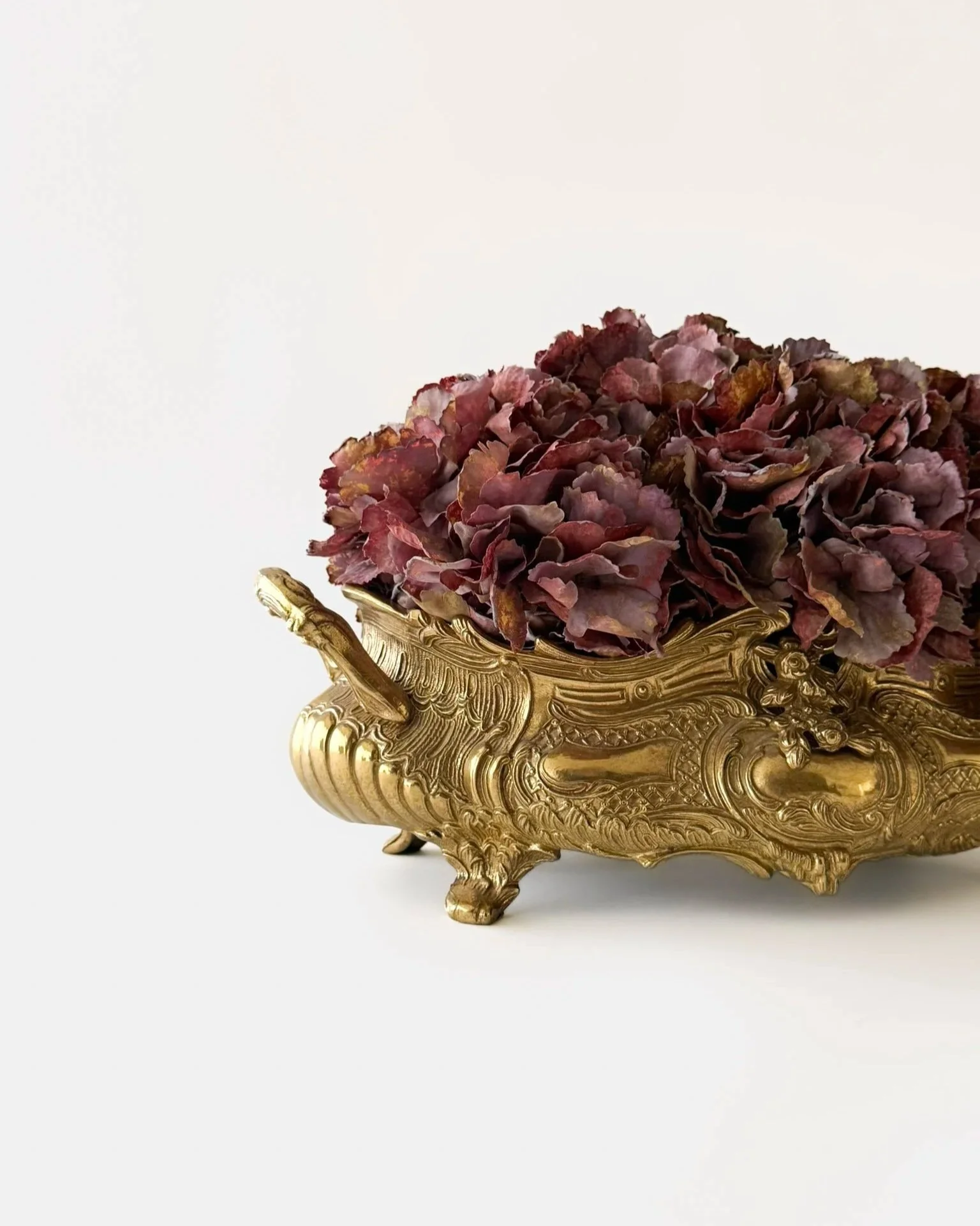 Large Vintage Brass Jardiniere