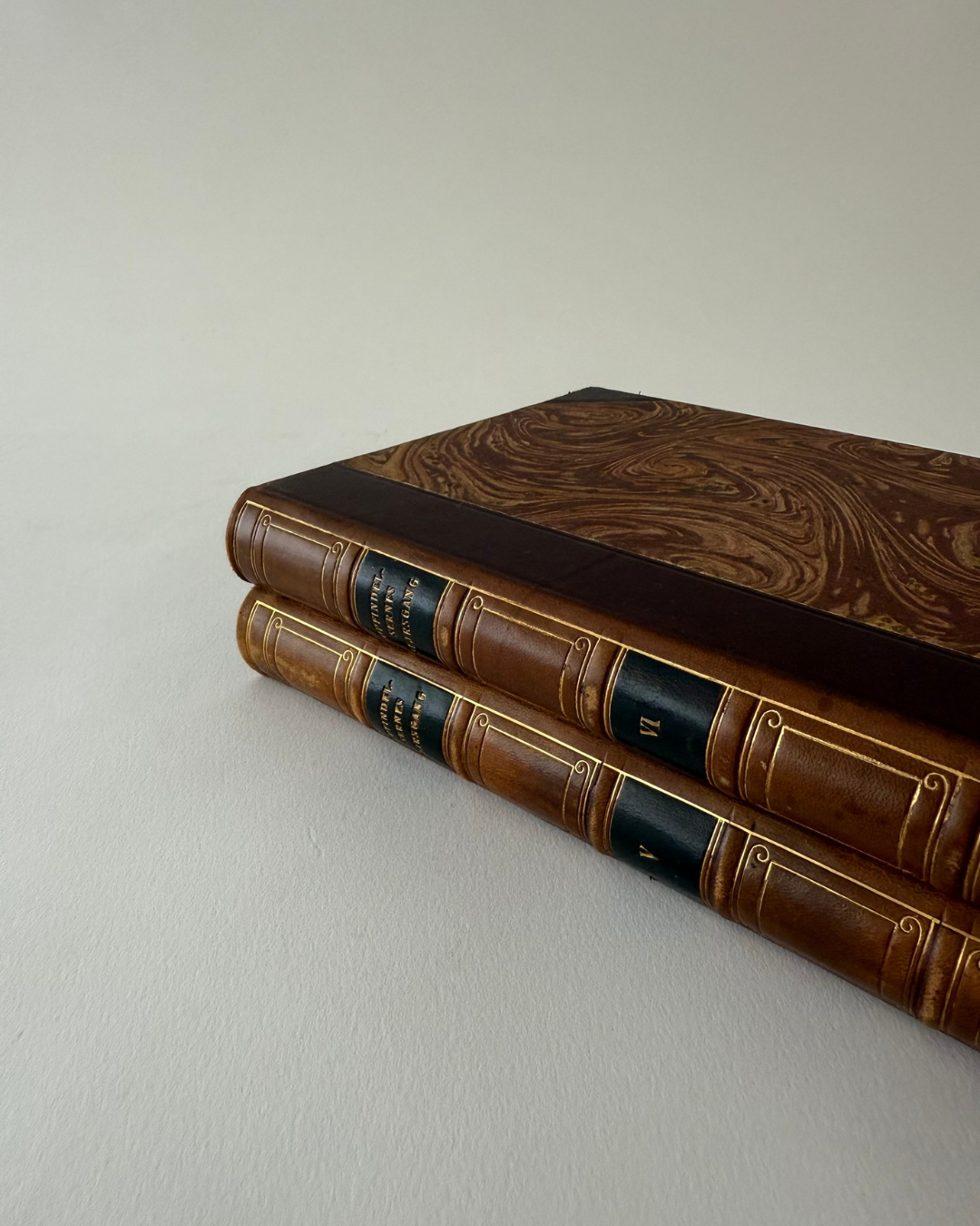 Antique Danish Book Bundle, Set of 2
