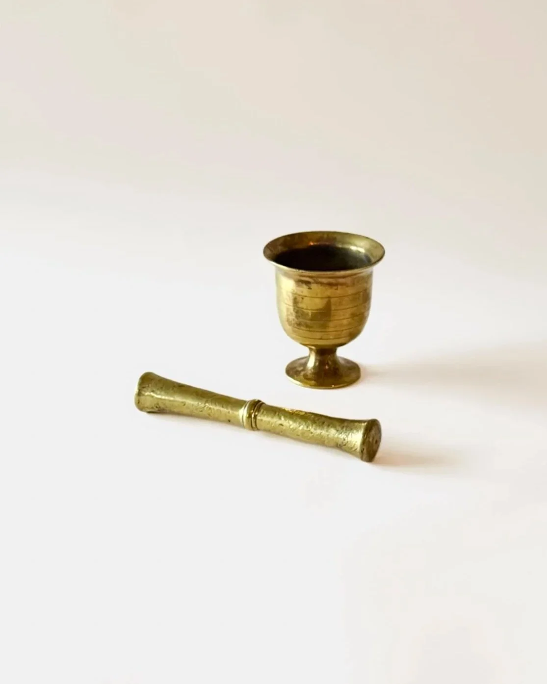 Vintage Brass Mortar and Pestle