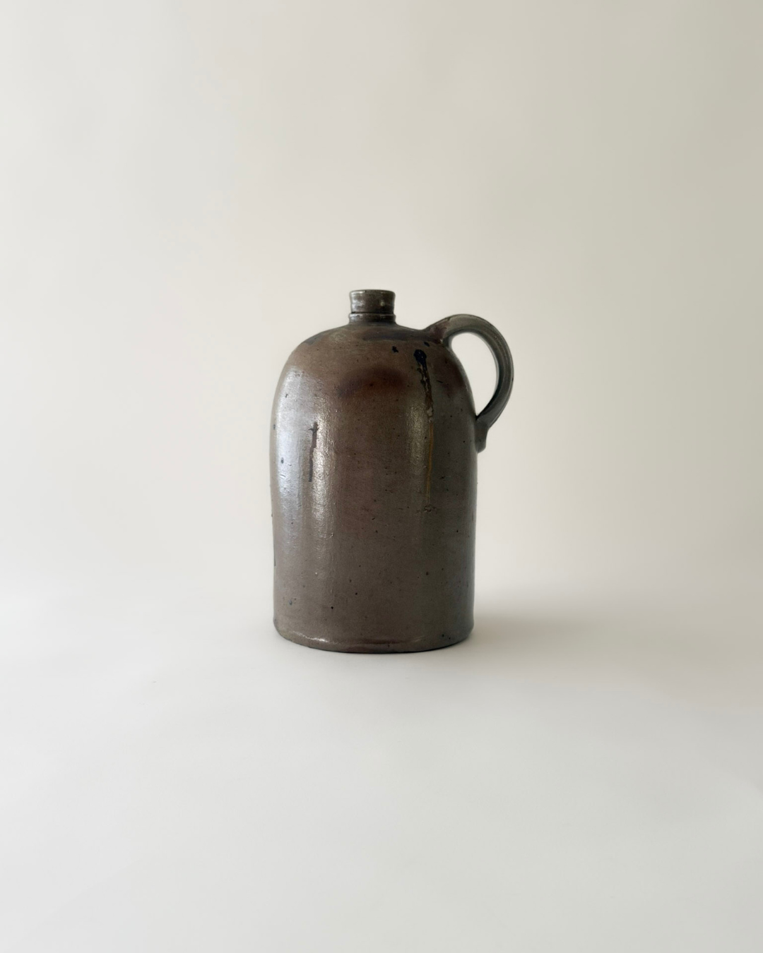 Large Stoneware Jug - Brown/Dark Grey