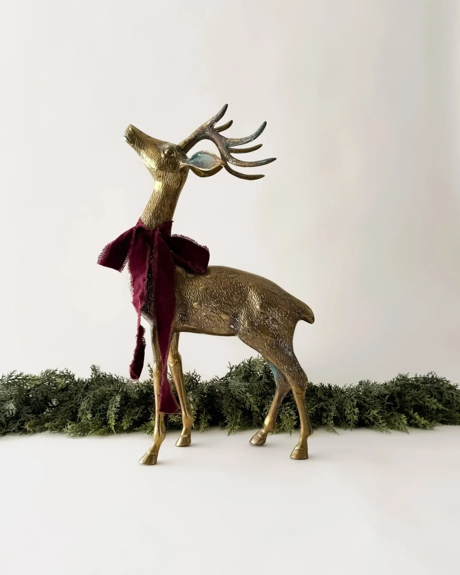 XL Standing Brass Deer