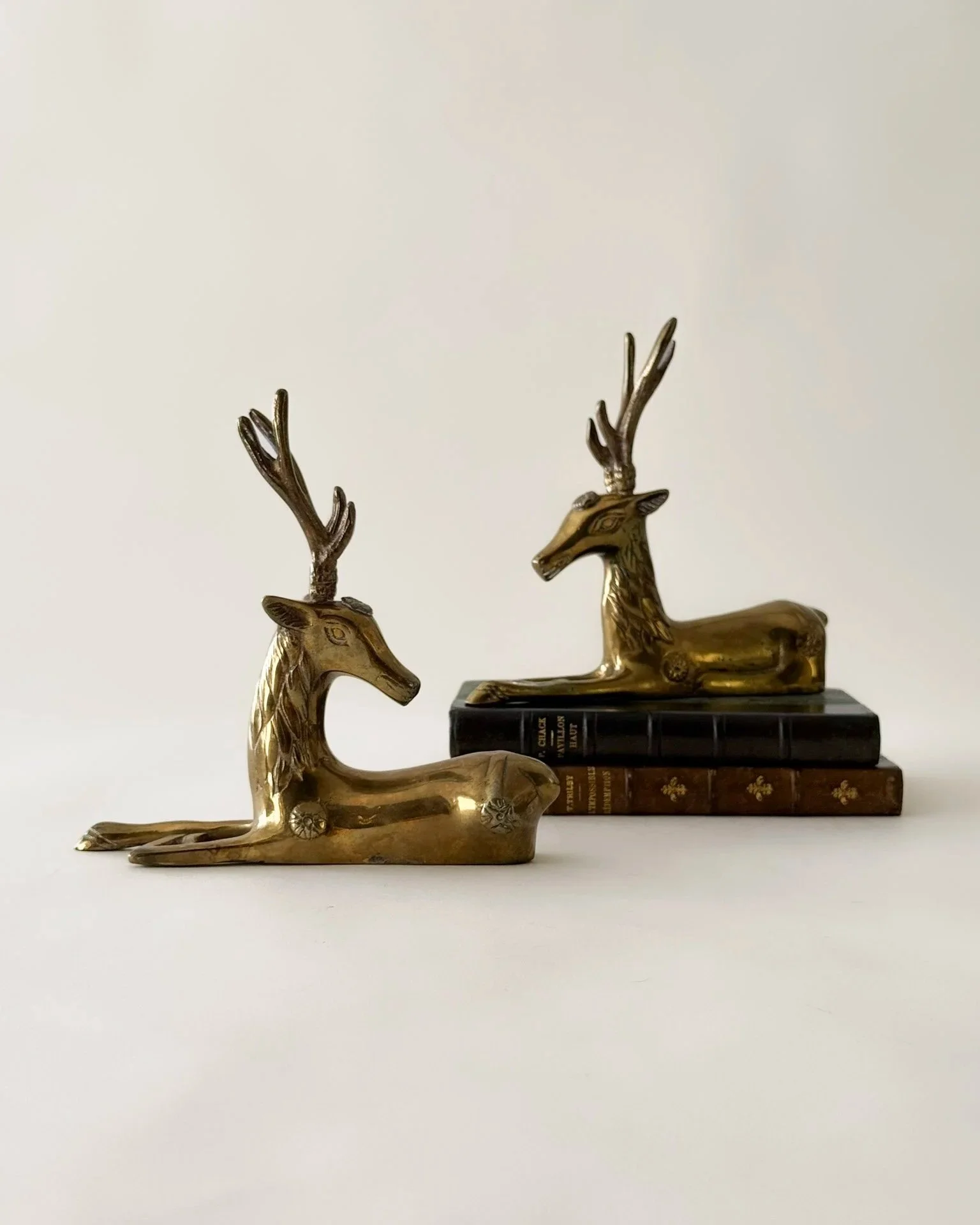Small Sitting Brass Deer