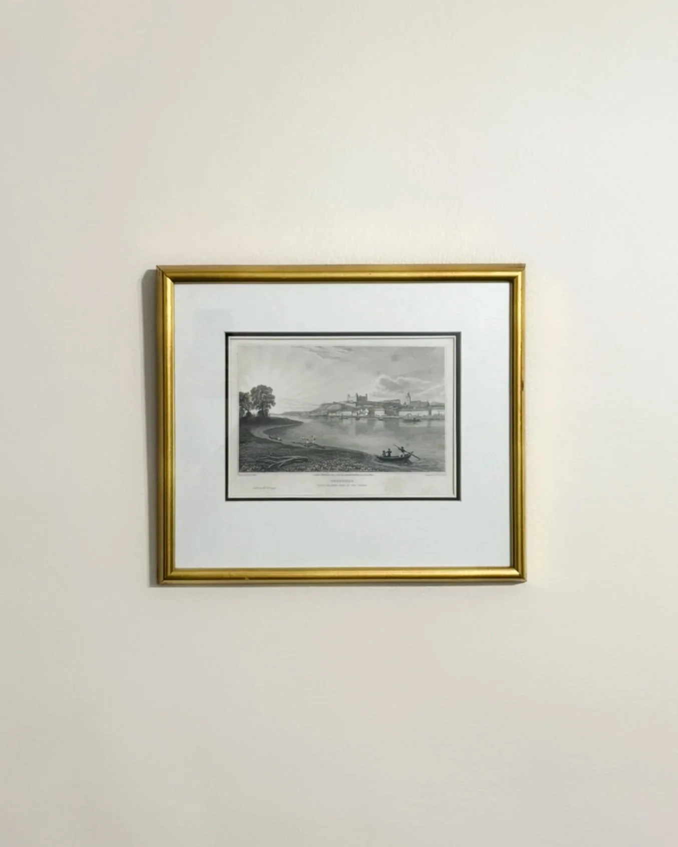 Framed Steel Engraving of Presburg