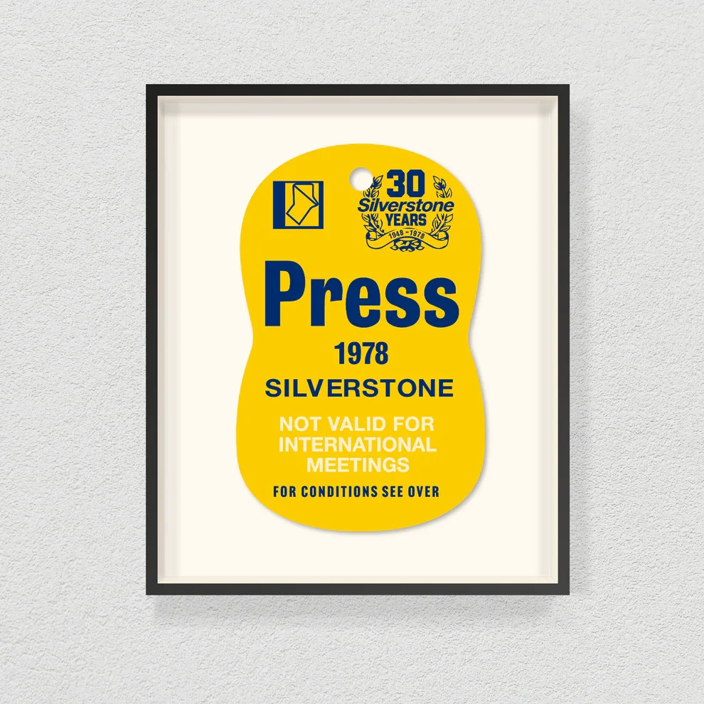 Ella Freire - 1978 Silverstone Press Pass Tag - Limited Edition of 25 - Master Framed.webp
