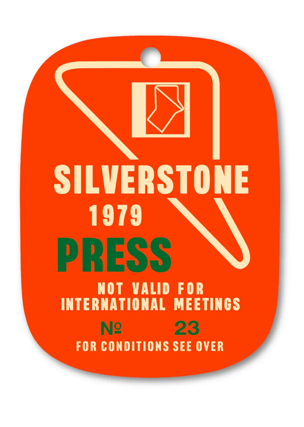 Ella Freire - 1979 Silverstone Press Pass Tag - Limited Edition of 25 - Unframed.webp