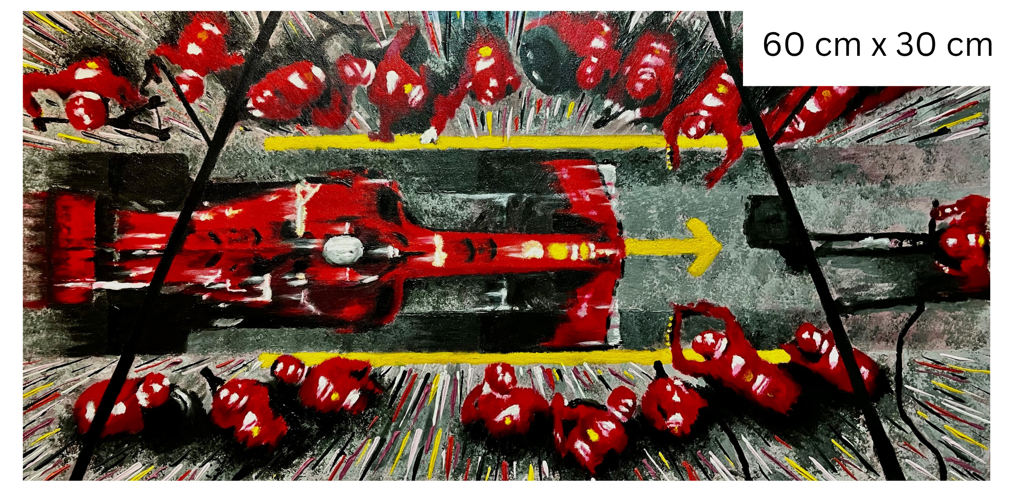 G John Art Two Seconds, One Goal (Red 1) LE Print, 60 cm x 30 cm.png