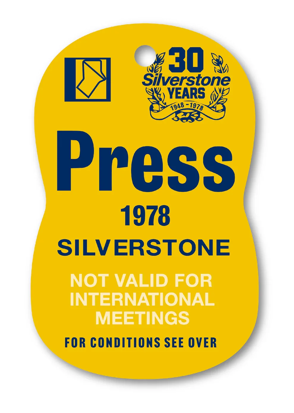 Ella Freire - 1978 Silverstone Press Pass Tag - Limited Edition of 25 - Unframed.webp