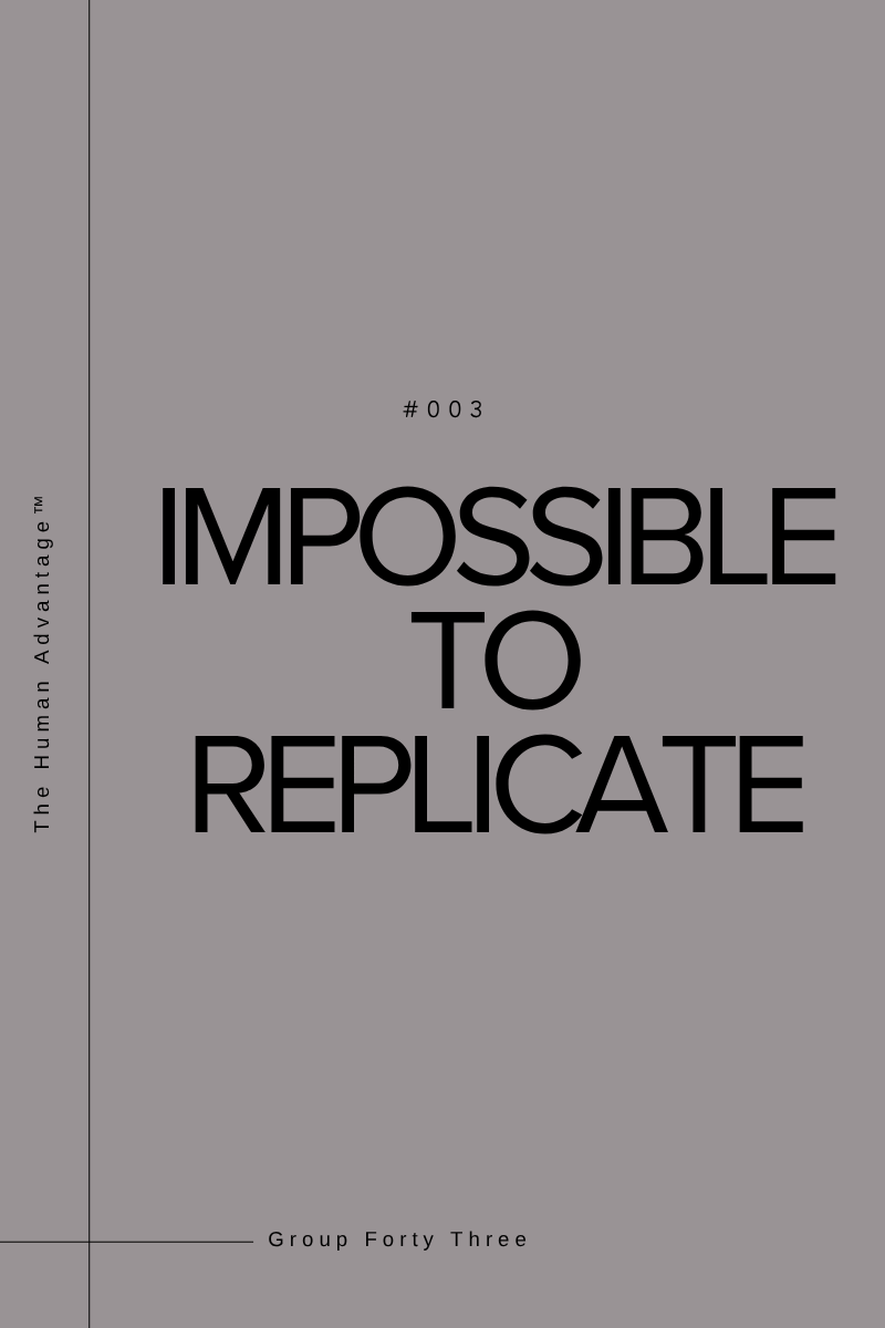The Economics of Being Irreplicable