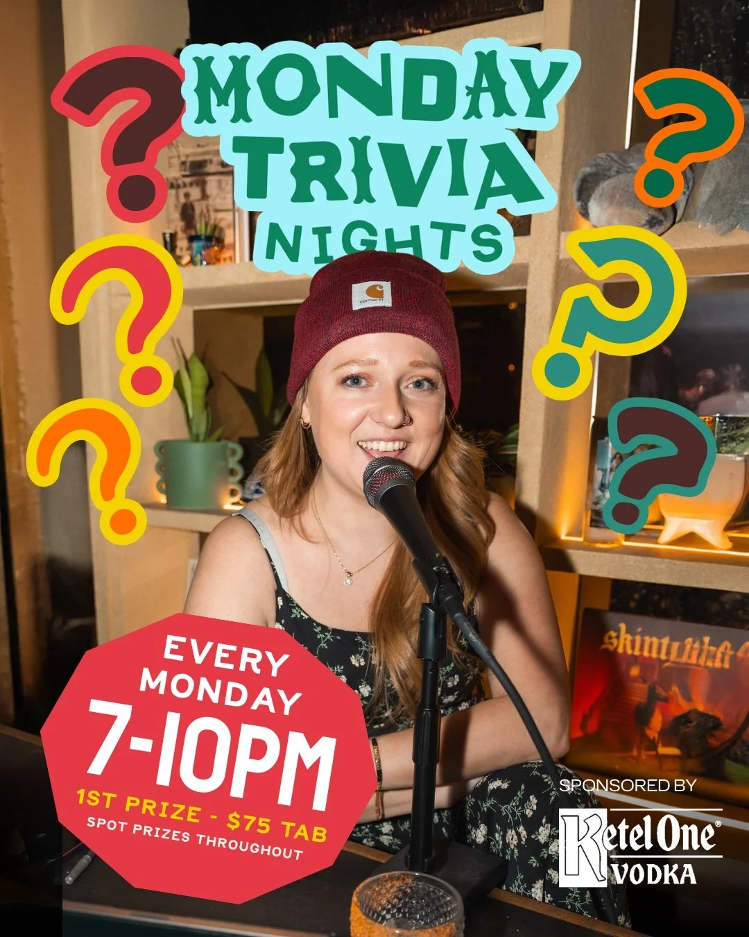 No peeking, no Googling, and inside voices only - our Trivia Nights are serious business.

Assemble a team and join our host with the most, Jessica Jenkins of @untriviallyjess, every Monday from 7pm - 10pm for general knowledge curveballs, cocktail s