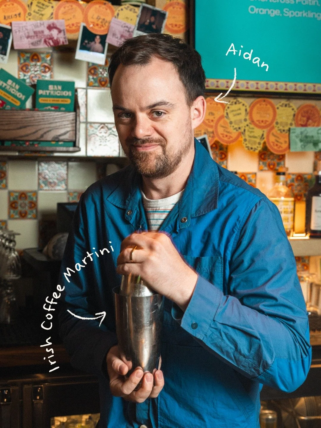 The Con Cafecito section of our menu brings together three coffee-led cocktails - our San Patricio Coffee with Tequila and Irish Whiskey, the Espresso Martini with caf&eacute; de olla, and this - the Irish Coffee Martini, inspired by both.

A wee bit
