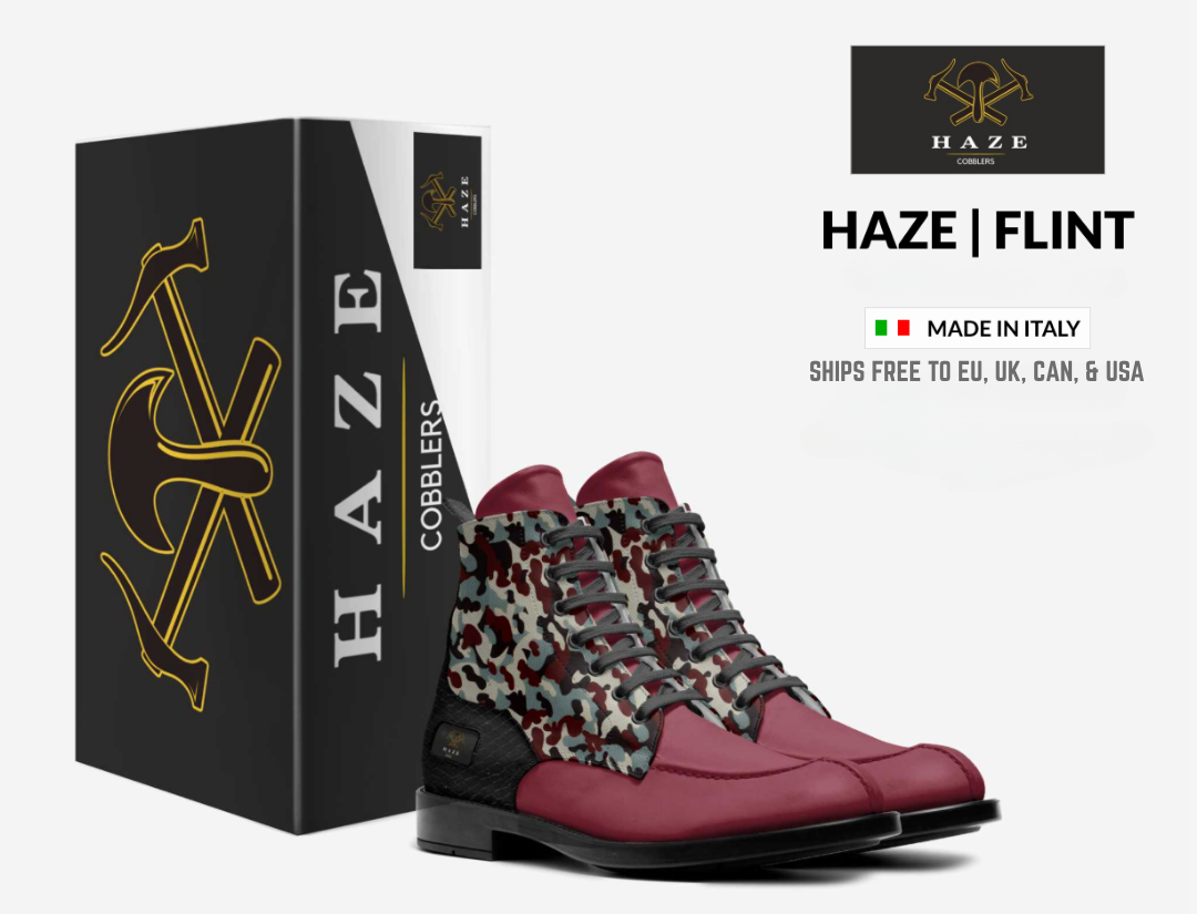 Flint – Maroon Leather Dress Boots Haze Cobblers