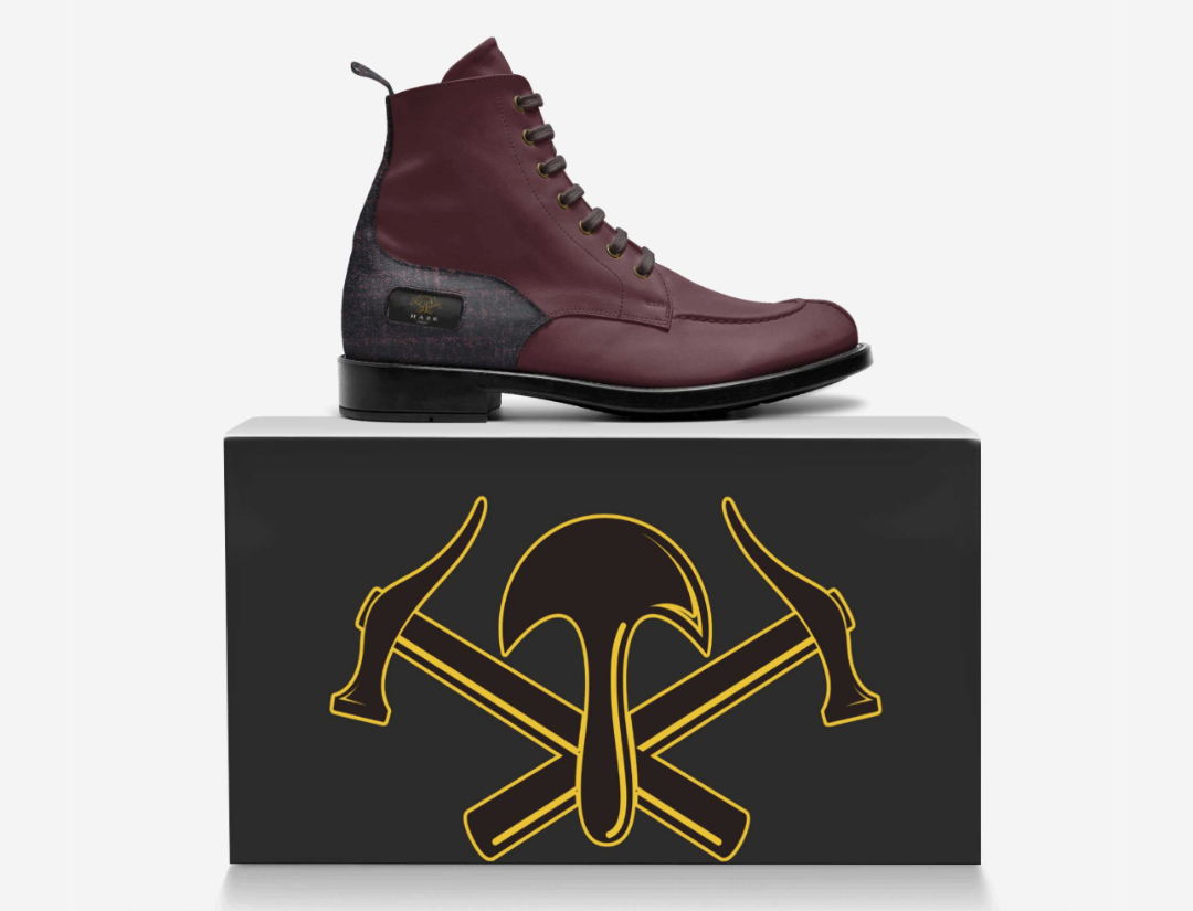 Theo – Oxblood Textured Leather Boot