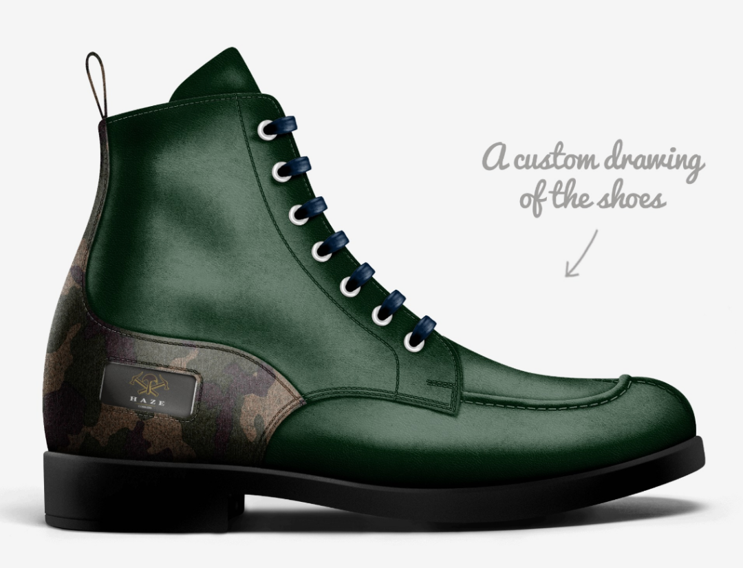 Barrett, Forest Green Camo Boots Haze Cobblers