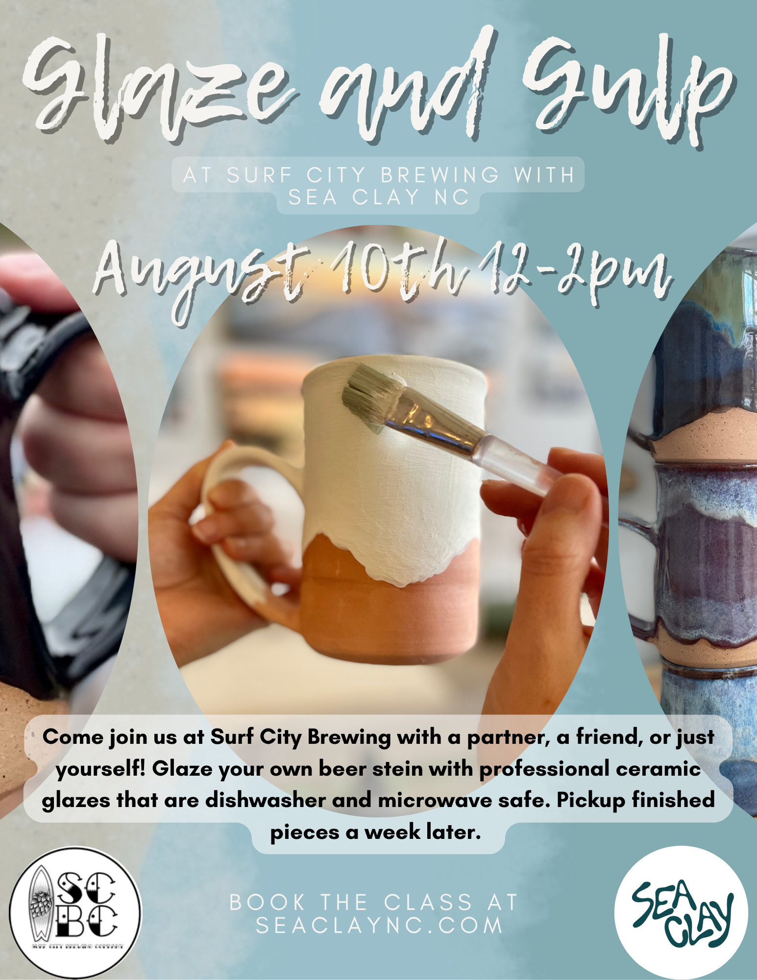 Glaze and Gulp at Surf City Brewing