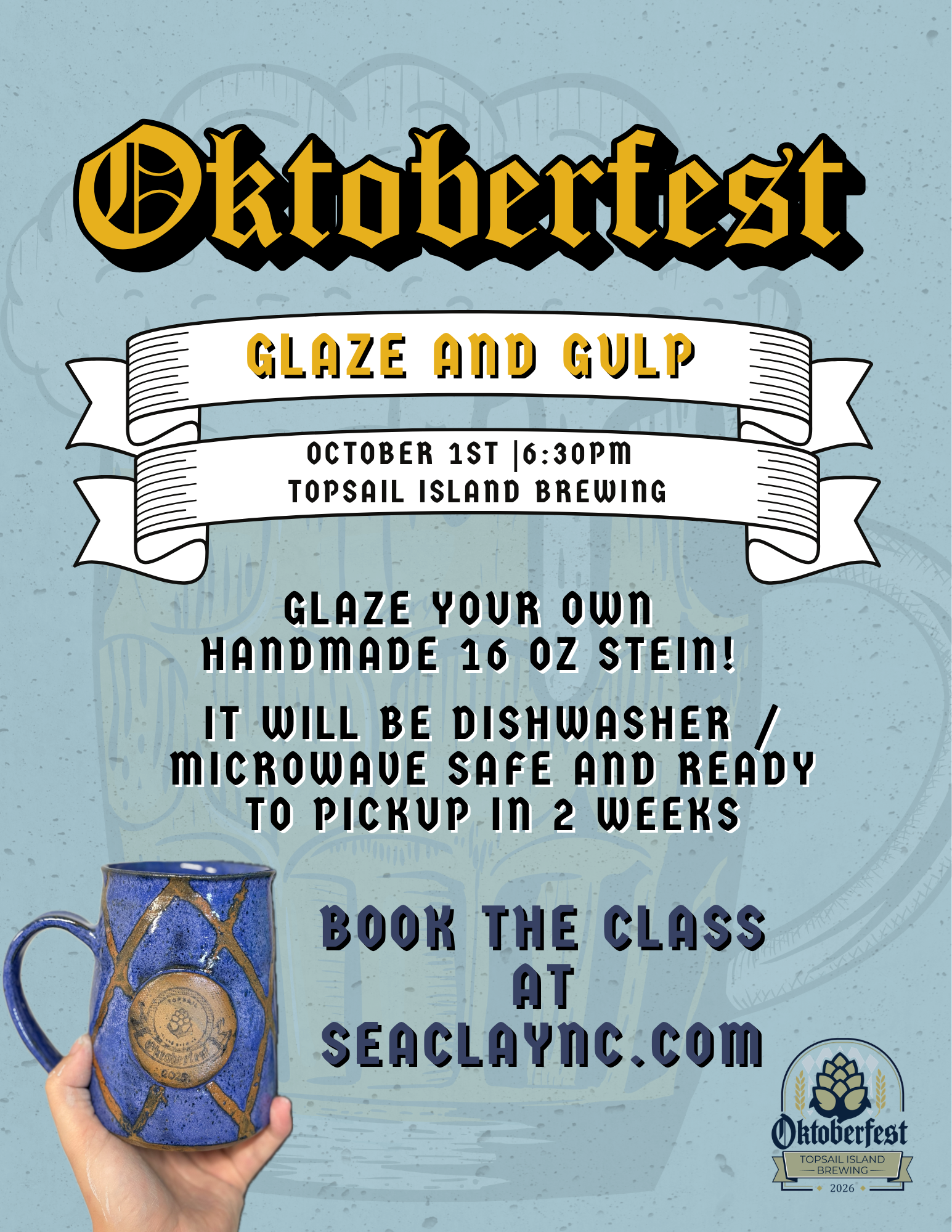 Oktoberfest Stein GLAZE AND GULP
