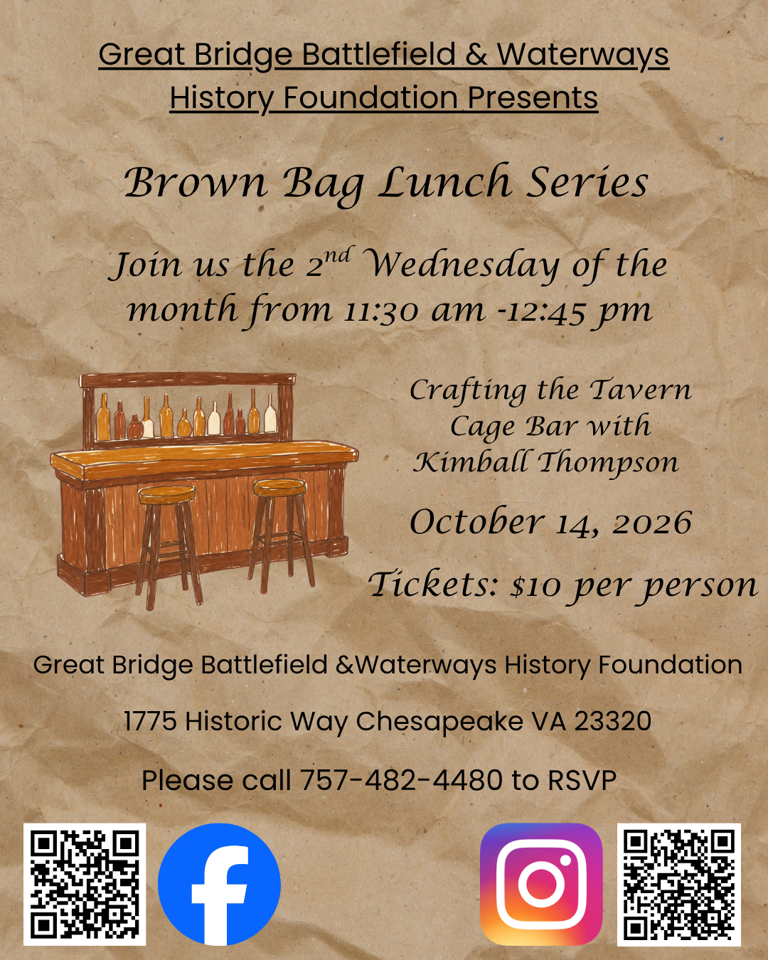Brown Bag Lunch Series: Crafting the Tavern Cage Bar
